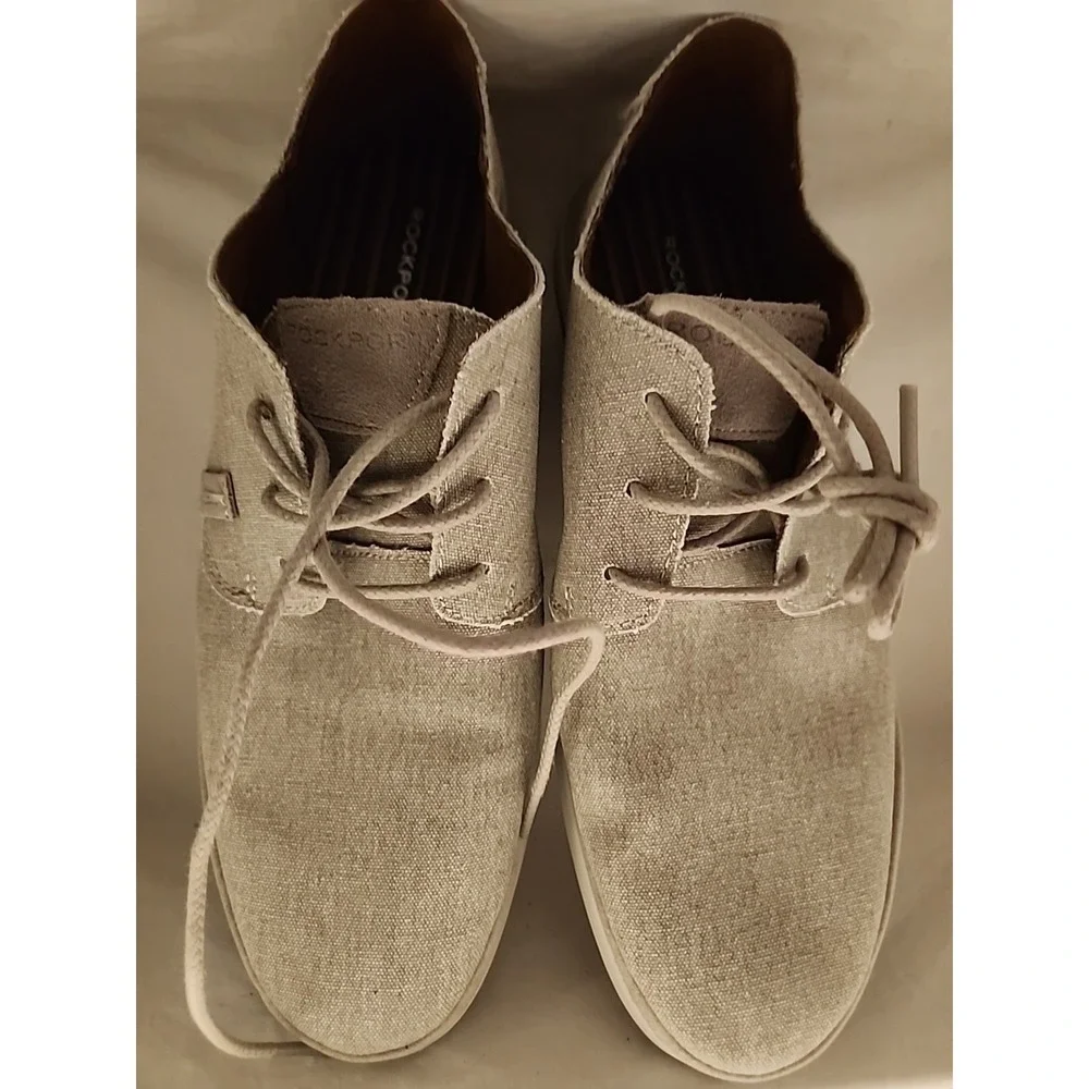 Rockport Tan Men's Canvas Oxford Size 9 New